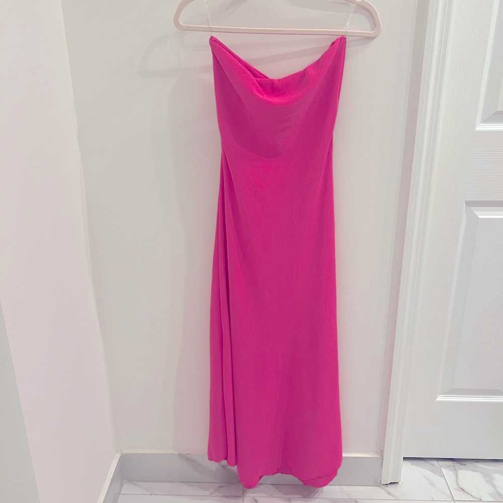 Beachy Pink Strapless Dress